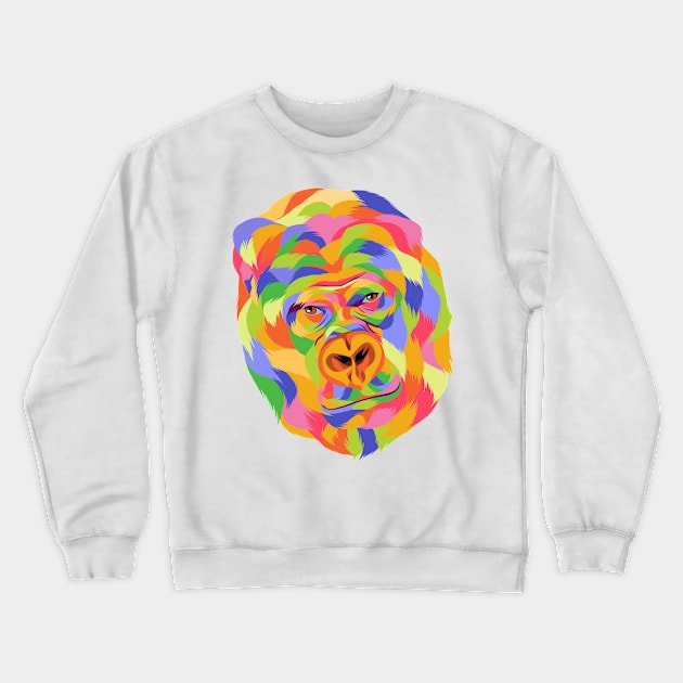 Chimps Pop Art Crewneck Sweatshirt by Sandee15